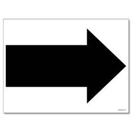 Right Arrow 24x18 Yard Sign