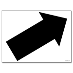 Right Diagonal Arrow 24x18 Yard Sign