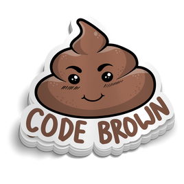 Code Brown Code Brown - Funny Sticker