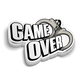 Game Over Hand Cuffs Police Sticker