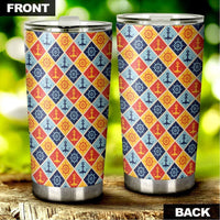 Sailor Anchor Tumbler Cup Custom Pattern Car Accessories