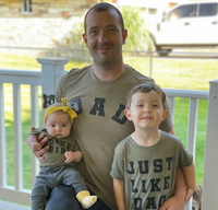 Dad - Arched Varsity / Just Like Dad - Set of 2 Tees