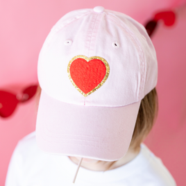 Red Heart - Limited Edition Patch Hat - Light Pink Child Baseball Cap