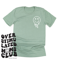 Overstimulated Moms Club - (w/ Melty X Squiggle Smiley) - Unisex Tee