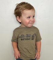 Birthday Boy Construction Trucks - Child Tee