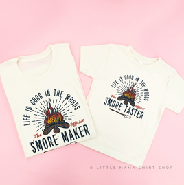 S'Mores Maker / S'Mores Taster - Set of 2 NATURAL Tees