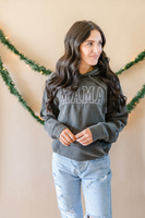 Embroidered PIGMENT Hoodie - MAMA - Outline