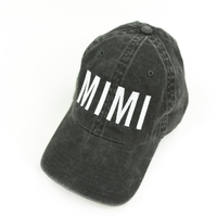 (Choose Your Grandma/Mom Name) - Block Font - Heather Black Baseball Cap