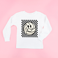 Checkers Smiley - (Choose Your Sports Ball)  - Child Long Sleeve Tee