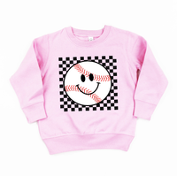 Checkers Smiley - (Choose Your Sports Ball) - Child Sweater