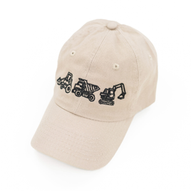 3 In A Row Construction Trucks - Child Baseball Cap