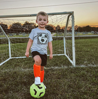 Checkers Smiley - (Choose Your Sports Ball) - Child Tee
