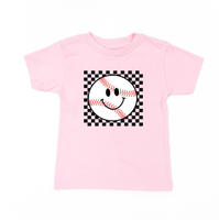 Checkers Smiley - (Choose Your Sports Ball) - Child Tee