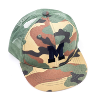 Varsity initial - Child Flat Brimmed Hat w/ Mesh Back