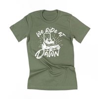 We Ride at Dawn - (Choose Your Mower) - Unisex Tee