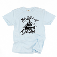 We Ride at Dawn - (Choose Your Mower) - Comfort Colors Tee
