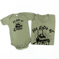 We Ride at Dawn - (Choose Your Mower) - Set of 2 Tee