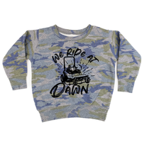 We Ride at Dawn - (Choose Your Mower) - Child Sweater