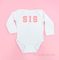 Varsity 'Sis' Sibling Tees - (Choose Your Role) - Child Long Sleeve Tee