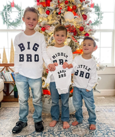 Varsity 'Bro' Sibling Tees - (Choose Your Role) - Child Long Sleeve Tee