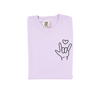 Sign Language - I Love You - Comfort Colors Tee