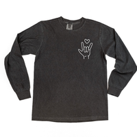 Sign Language - I Love You - Long Sleeve Comfort Colors Tee