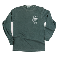 Sign Language - I Love You - Long Sleeve Comfort Colors Tee
