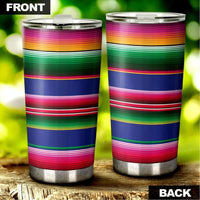 Serape Baja Mexican Pattern Tumbler Stainless Steel