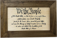 We The People Constitution Gun Concealment Furniture - Handcrafted Hidden Gun Storage Wall Decor - Hidden Safe Furniture with Magnetic Lock for Quick Access & Storage - Made in USA