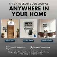 Hidden Gun Safe Coat Rack Snow Mountain Wall Decoration Concealed Shelf Firearm Cabinet