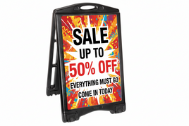 A-Plus Rolling Sidewalk Sign Standard with Letters