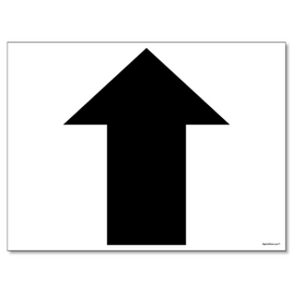 Straight Up Arrow 24x18 Yard Sign