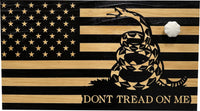 Dont Tread on Me Concealment Shelf - Quick Access Patriotic Hidden Gun Storage with Magnetic Lock - Safe & Secure Gun Concealment Furniture (Stripes)