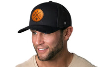 Dallas Trucker Hat Leather  |  Black DAL X Snapback