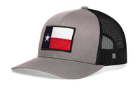Texas Flag Trucker Hat  |  Gray-Black TX Snapback