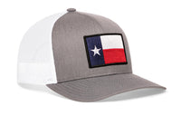 Texas Flag Trucker Hat  |  Gray-White TX Snapback