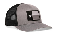 Texas Flag Trucker Hat  |  Gray-Black TX Snapback