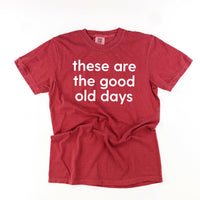 These Are The Good Old Days - Design on Front - Comfort Colors Tee