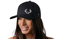 Buck Antler Trucker Hat  |  Black Buck Antler Snapback