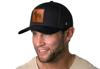 French Bulldog Trucker Hat Leather  |  Black Dog Snapback