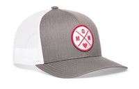 Mom Trucker Hat  |  Gray-White Snapback