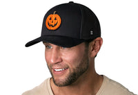 Jack-O-Lantern Trucker Hat Trucker Hat  |  Black Pumpkin Snapback