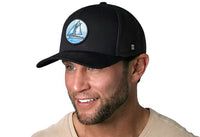 Sailboat Trucker Hat  |  Black Boating Snapback