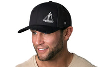 Sailboat Trucker Hat  |  Black  Snapback