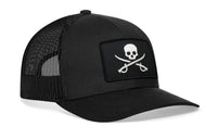 Pirate Flag Trucker Hat  |  Black Jolly Roger Flag Snapback