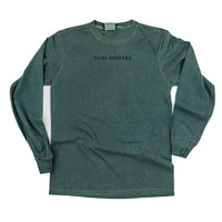 Embroidered Long Sleeve Comfort Colors Tee - Tone on Tone - ✨ IN MY MOM ERA™ ✨