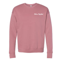 CUSTOM TEACHER SWEATSHIRT - Embroidered SUPER-SOFT Fleece - (Enter Your Custom Name)