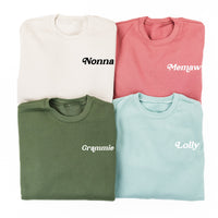 Mother's Day SUPER-SOFT Fleece - Limited Edition LMSS® Embroidered Sweatshirt - Multiple ITALIC Names to Choose From