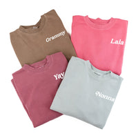 Embroidered PIGMENT Crewneck - (Pocket - White Thread) - *ITALIC* NAME