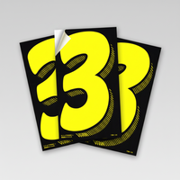 Removable Adhesive Auto Numbers
